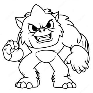 Angry Werehog In Action Coloring Page 61477-50968