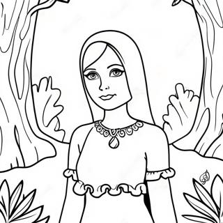 Doaa Moaz In A Magical Forest Coloring Page 61487-50970