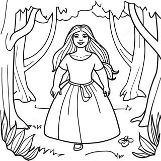 Doaa Moaz In A Magical Forest Coloring Page 61487-50971