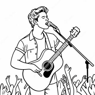 Shawn Mendes Singing On Stage Coloring Page 61497-50977