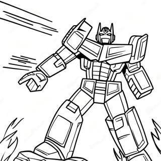 Optimus Prime In Battle Coloring Page 61507-51001