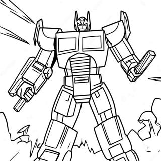 Optimus Prime In Battle Coloring Page 61507-51004