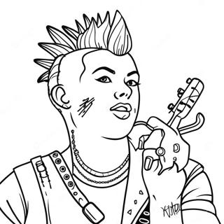 Punk Coloring Pages