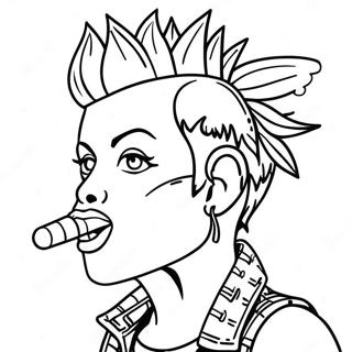 Punk Rock Coloring Page 61516-50986