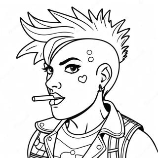 Punk Rock Coloring Page 61516-50987