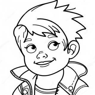 Cool Punk Kid Coloring Page 61517-50998