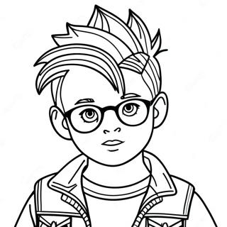 Cool Punk Kid Coloring Page 61517-50999