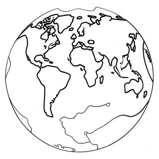 Colorful Continents And Oceans Coloring Page 61527-51015