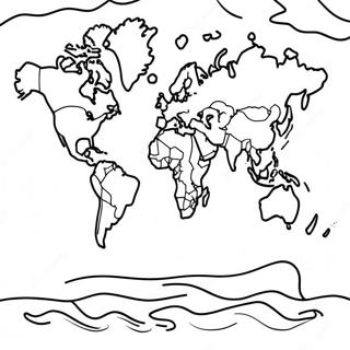 Colorful Continents And Oceans Coloring Page 61527-51016