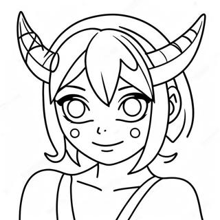 Anime Demon Girl Coloring Page 61536-51023