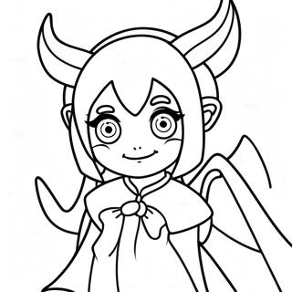 Anime Demon Girl Coloring Page 61536-51024