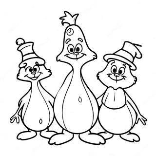 Cheerful Whoville Characters Coloring Page 6155-4917