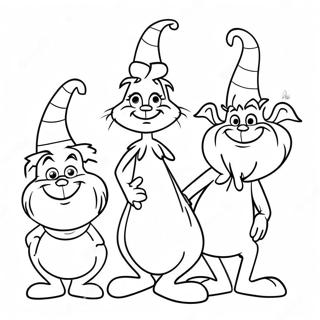 Cheerful Whoville Characters Coloring Page 6155-4918