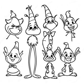 Cheerful Whoville Characters Coloring Page 6155-4919