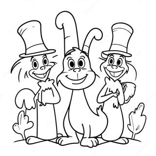 Cheerful Whoville Characters Coloring Page 6155-4920