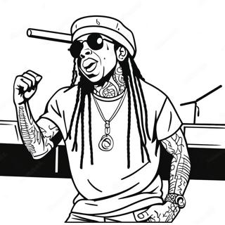 Lil Wayne In Concert Coloring Page 61597-51061