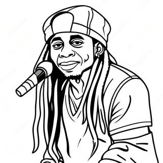 Lil Wayne In Concert Coloring Page 61597-51062