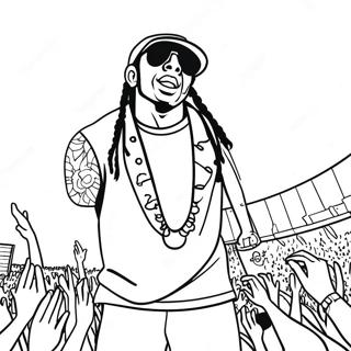 Lil Wayne In Concert Coloring Page 61597-51063