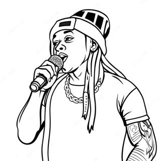 Lil Wayne In Concert Coloring Page 61597-51064