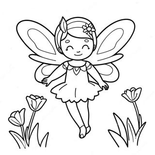 Flower Fairy Coloring Pages