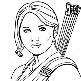 Katniss Everdeen Coloring Page 61636-51102