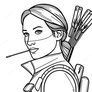 Katniss Everdeen Coloring Page 61636-51103