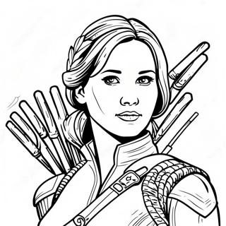 Katniss Everdeen Coloring Page 61636-51104