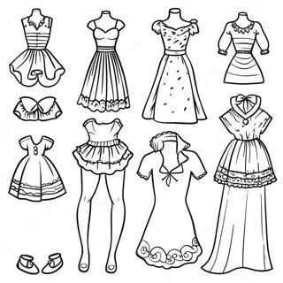 Paper Dolls Coloring Pages