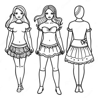 Paper Dolls Coloring Page 6164-4923