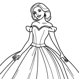 Lana Green In Elegant Dress Coloring Page 61657-51107