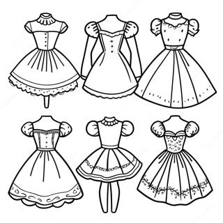 Vintage Paper Dolls Coloring Page 6165-4927