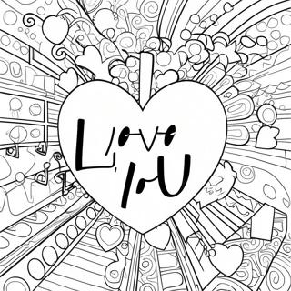 I Love You Graffiti Coloring Page 61696-51135