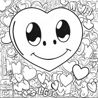 I Love You Graffiti Coloring Page 61696-51136