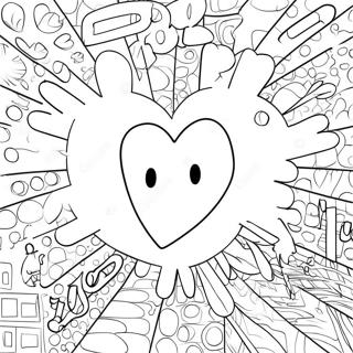 Colorful I Love You Graffiti Wall Coloring Page 61697-51141