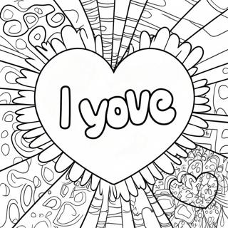 Colorful I Love You Graffiti Wall Coloring Page 61697-51142