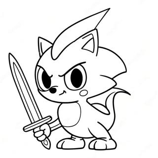 Excalibur Sonic Coloring Page 61716-51155