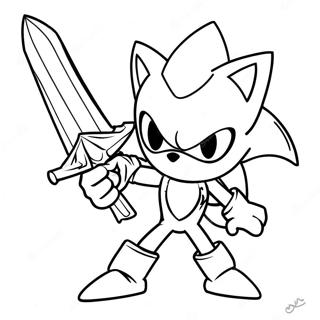 Excalibur Sonic Coloring Page 61716-51156