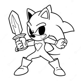 Excalibur Sonic In Action Coloring Page 61717-51159