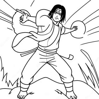 Itachi Naruto In Battle Coloring Page 61727-51162