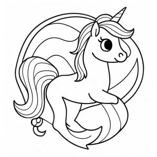 Mermaid Unicorn Coloring Page 6174-4931