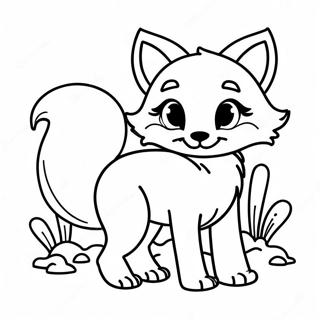 Cute Fox Coloring Page 61786-51220