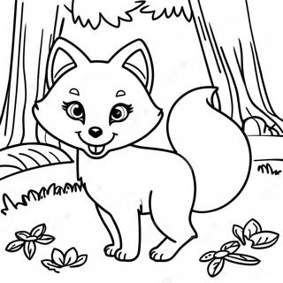 Cute Fox Coloring Pages