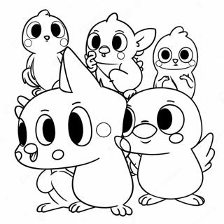 Pikwik Pack Characters Coloring Page 61797-51222