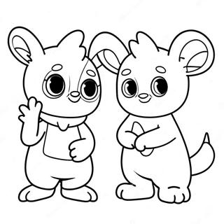 Pikwik Pack Characters Coloring Page 61797-51223