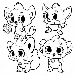 Pikwik Pack Characters Coloring Page 61797-51224