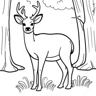 Majestic Mule Deer Standing Tall Coloring Page 61837-51250