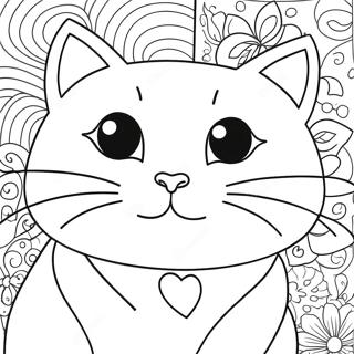 Pop Cat Coloring Pages