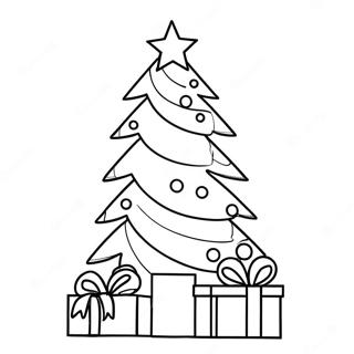 Easy Christmas Tree Coloring Page 61856-51271