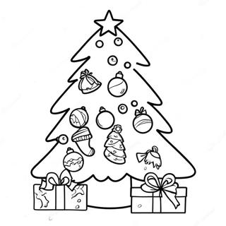 Easy Christmas Tree Coloring Page 61856-51272