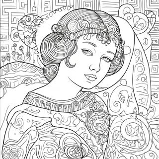 Gustav Klimt Coloring Page 61896-51299